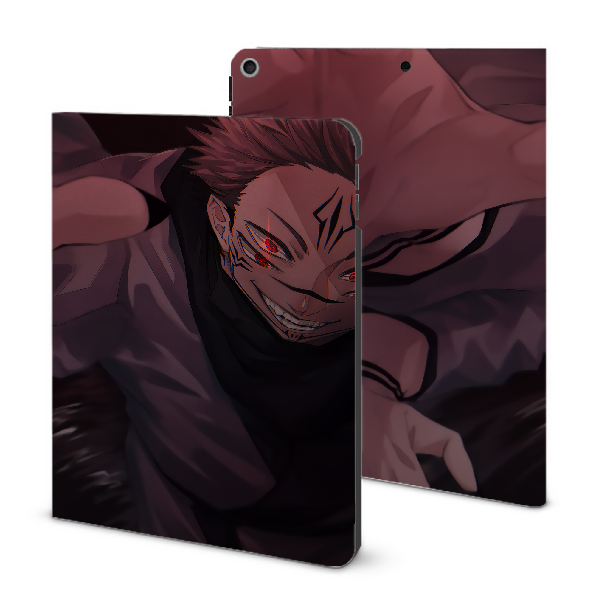 （画像用） 呪術廻戦 Jujutsu Kaisen IPad ケース ブック型 PUレザー TPU 耐衝撃 軽量 薄型 ペン収納なし 全面保護 IPad 各モデル対応
